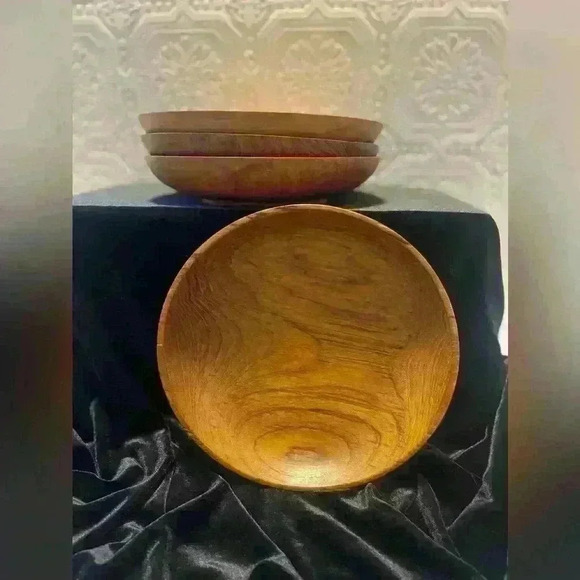 MCM Teak Thailand by Winsome 7  Piece Salad Bowl Set with Sticker - Picture 7 of 16